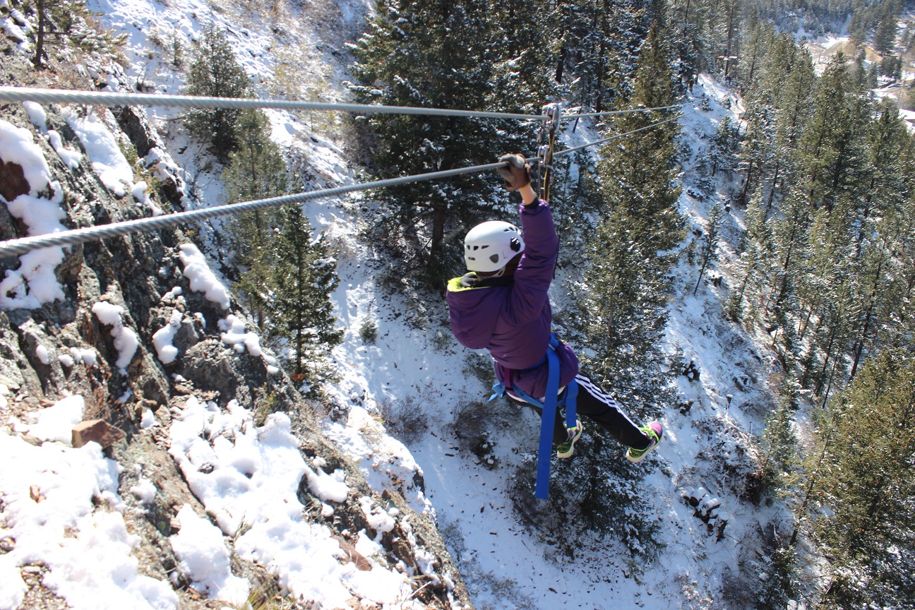 Colorado Zipline in Snow