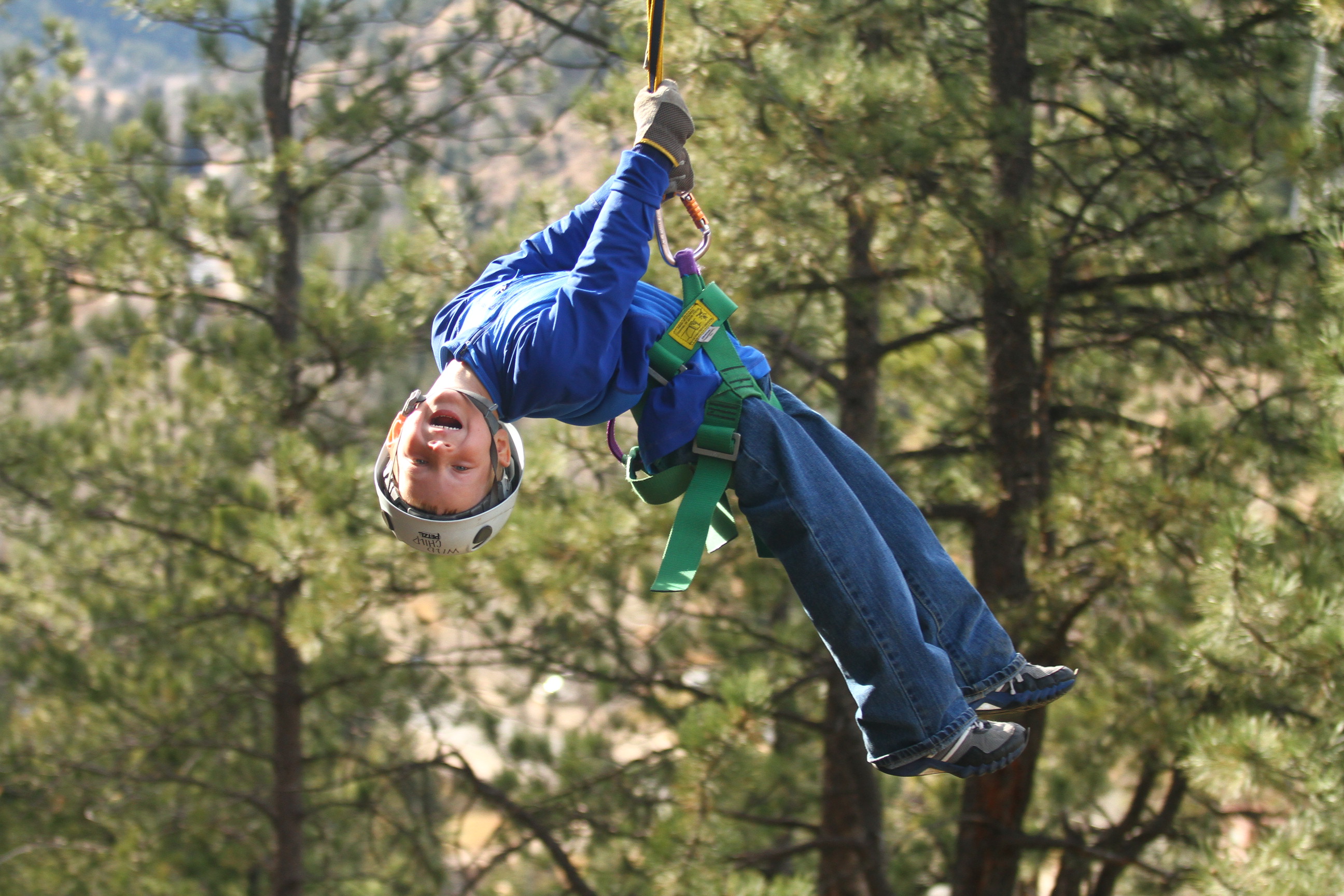 Kids Ziplining in Colorado