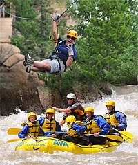 Ziplining and Whitewater Rafting in Colorado