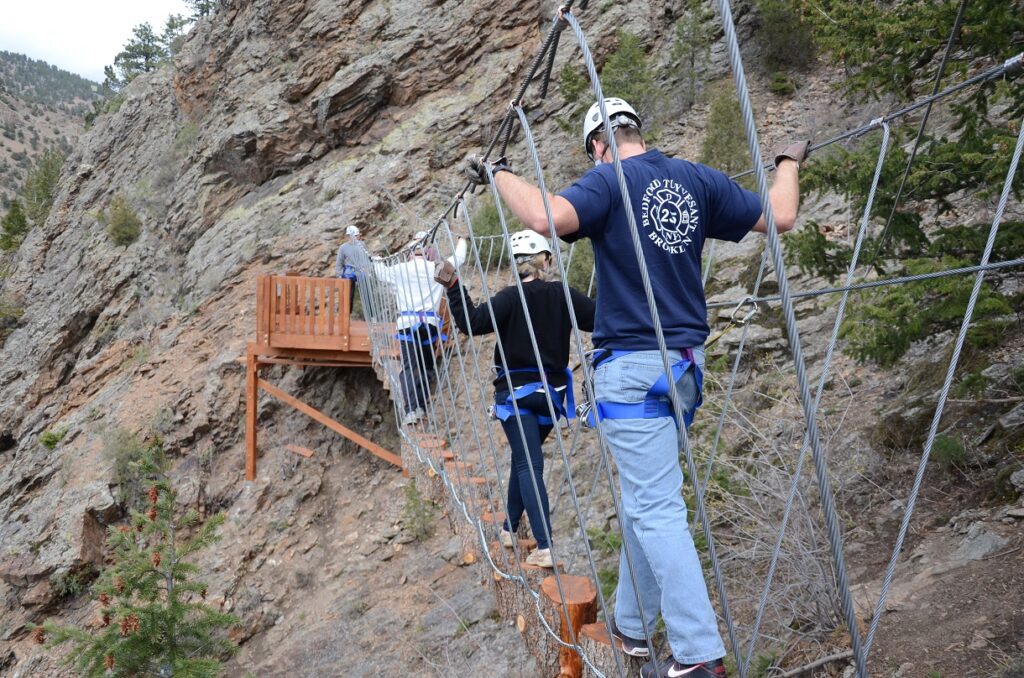 Suspended Bridge Idaho Springs Colorado Zipline