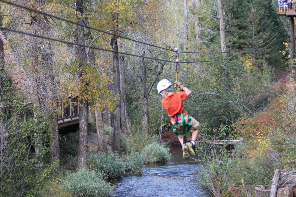 Kids Ziplining in Colorado