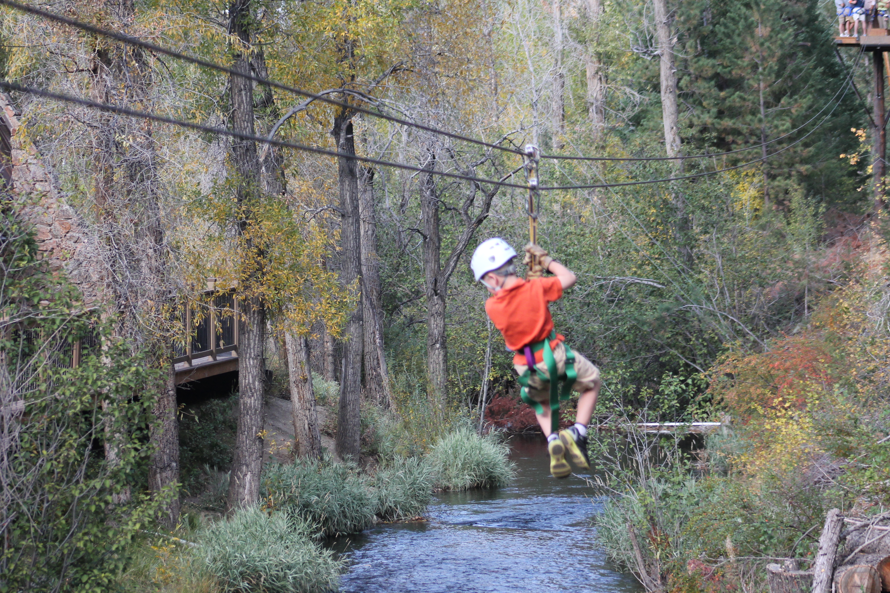 Kids Ziplining in Colorado
