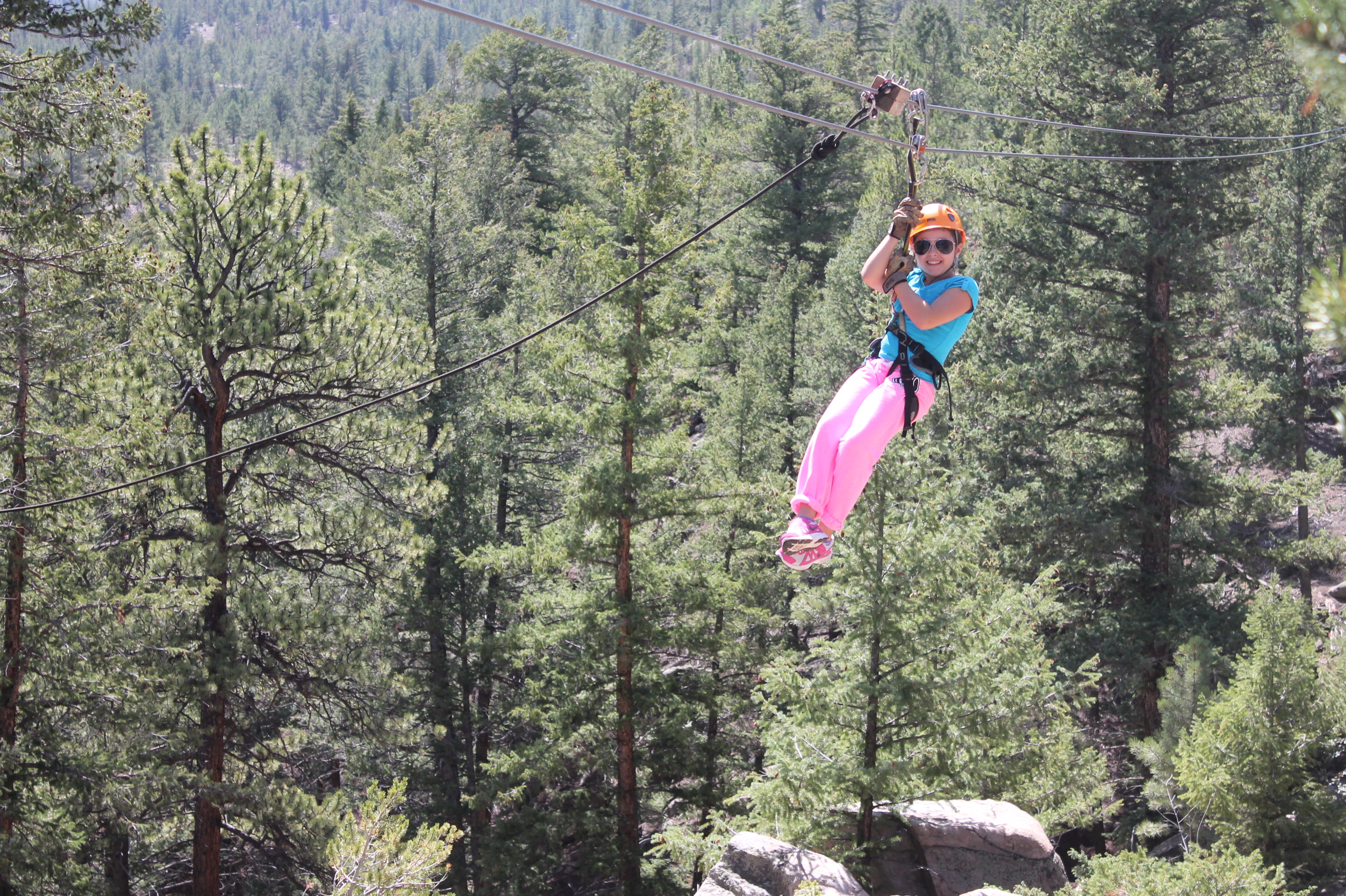 Kids Ziplining in Colorado