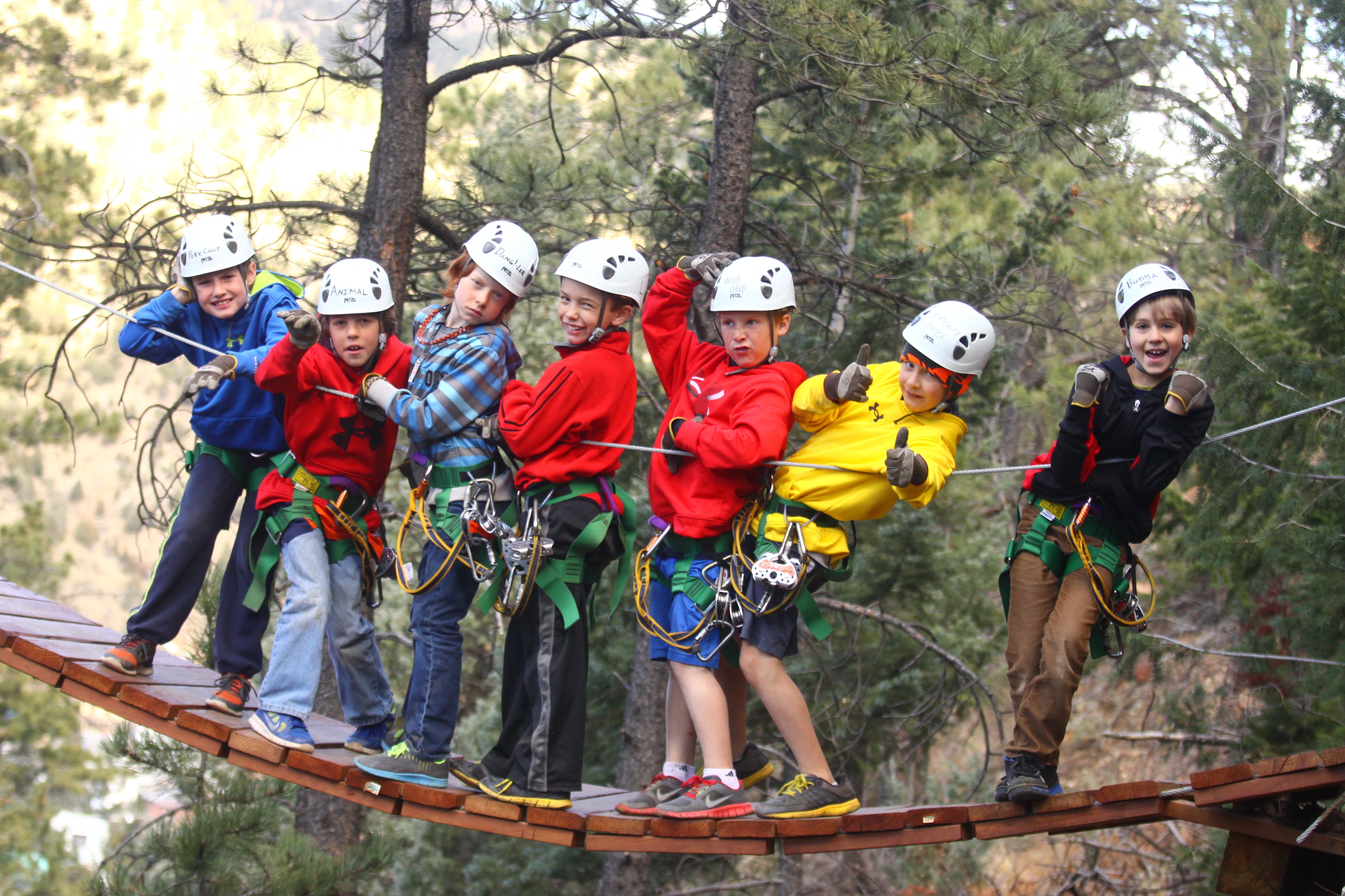 Kids Ziplining in Colorado