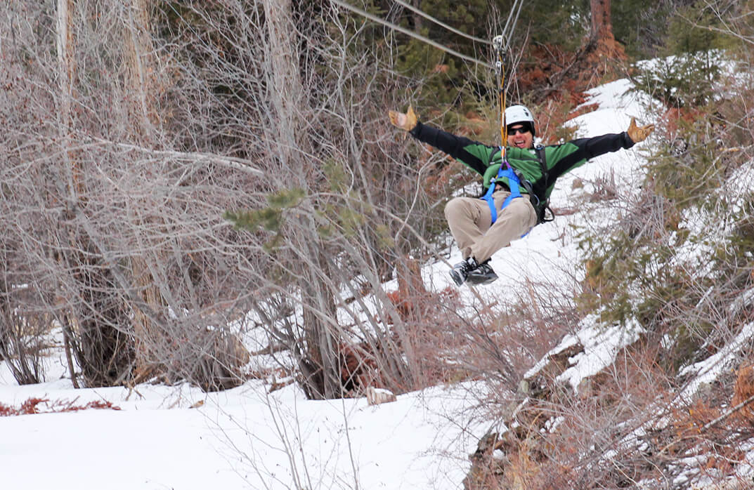 Winter and Spring Ziplining